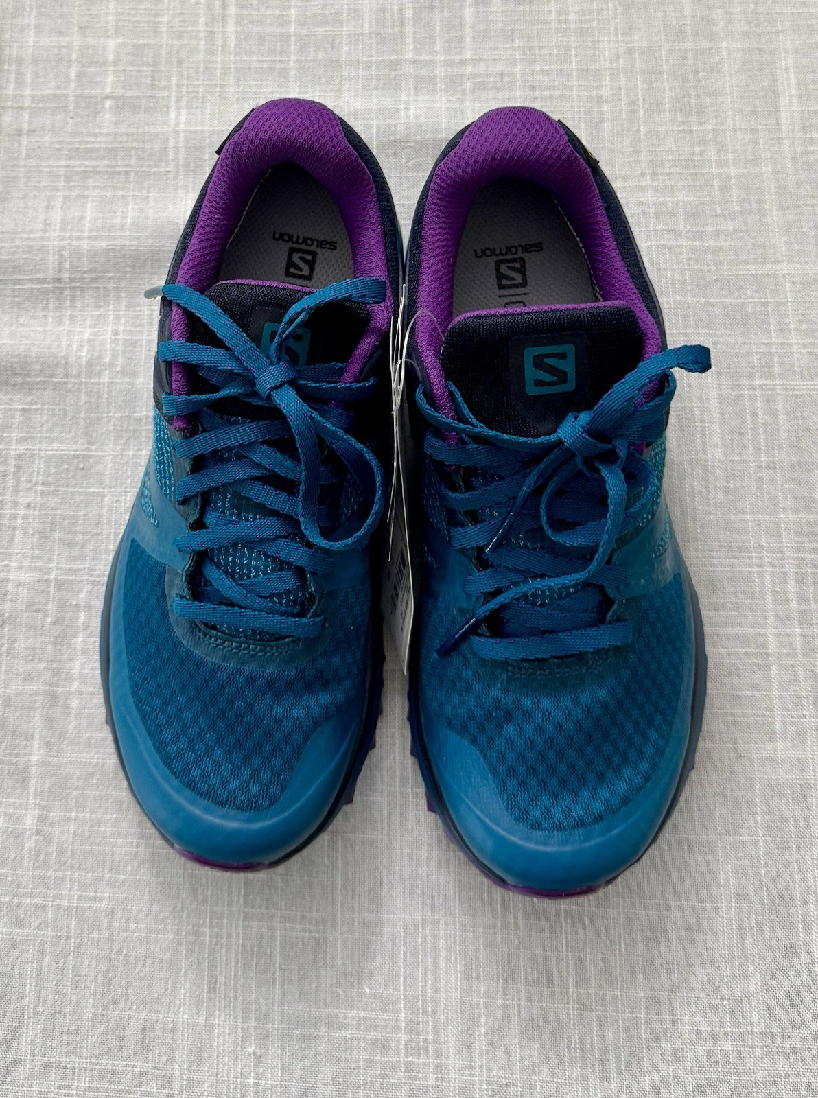 Scarpe Salomon Trailster Gtx Teal Purple 404885 nuove senza scatola taglia 6 US Gore Tex