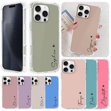 Pure Color Printed Personalized Case For iPhone 16 17 Pro 15 14 13 12 Slim Cover
