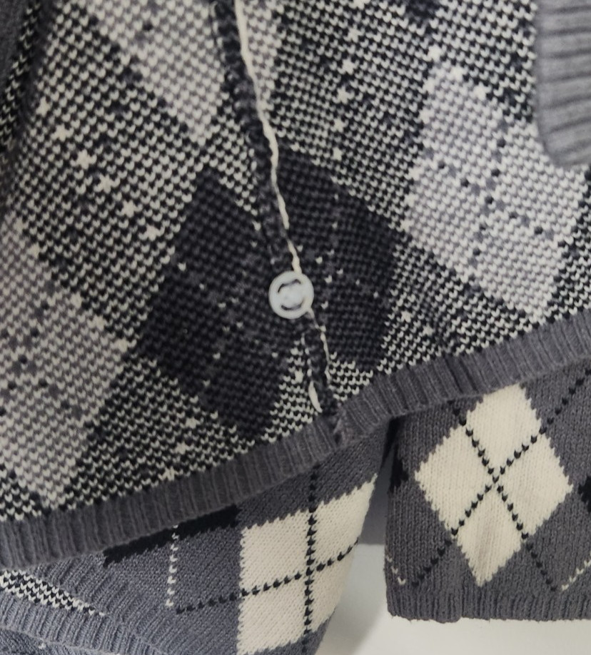 CLASSIC ELEMENTS Argyle Swing Cardigan Sweater L … - image 10