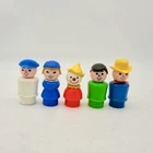 Vintage Fisher Price Little People Figures Lot of 5 Clown Man Woman Post Man