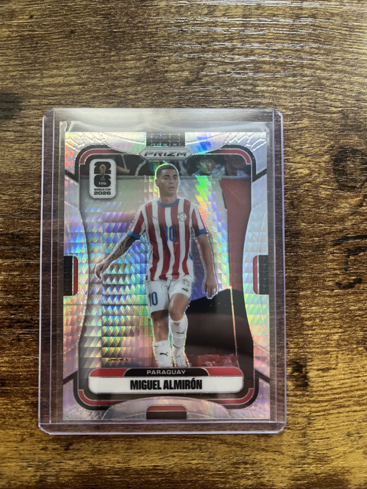 2026 Panini Prizm FIFA World Cup #345 Miguel Almiron, Paraguay Hyper refractor