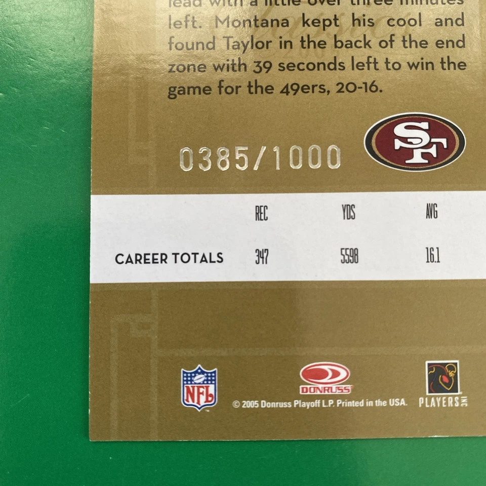 John Taylor 2005 Donruss Classics Legend Card #146 LTD #385/1000 - Image 3 of 3