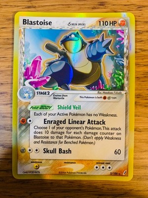 NM! Blastoise (2/100) EX Crystal Guardians Delta Species Holo Pokemon Karte!