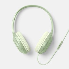 Heyday Wired On-Ear Translucent Jelly Headphones with Built-in Mic Matcha