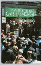 Rosalynn Carter Campaign Rally Postcard Manchester NH 1980 Carter Mondale