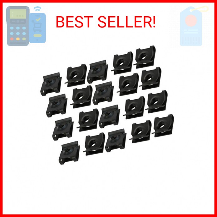 uxcell® 20pcs Spring Steel Speed Fastener U Nut Clip Black for M5 / ST4 ...