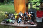 Vintage Azrak-Hamway Batmobile DC Comics 1974 Corgi Batman Toy Car Figure Lot