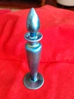 Carder Era Steuben Blue AURENE 7.5" Glass Perfume Cologne Bottle #1414 Stopper