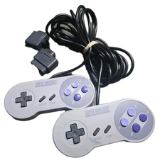 Lot of 2 SNES Super Nintendo Original Controller Authentic OEM SNS-005 Tested