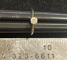 Diamond Solitaire Engagement Ring in 14k White Gold Size 6