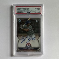2023 Bowman Draft Chrome Prospect Autograph Wyatt Langford PSA 9 CDA-WL