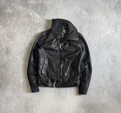Diesel L/size Wmns Black Avantgarde Jacket Y2K Biker L.G.B. Retro Vintage 