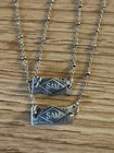 Personalized “SAM” Initials Sterling Silver Necklace Bracelet Set W Pearls — photo 5