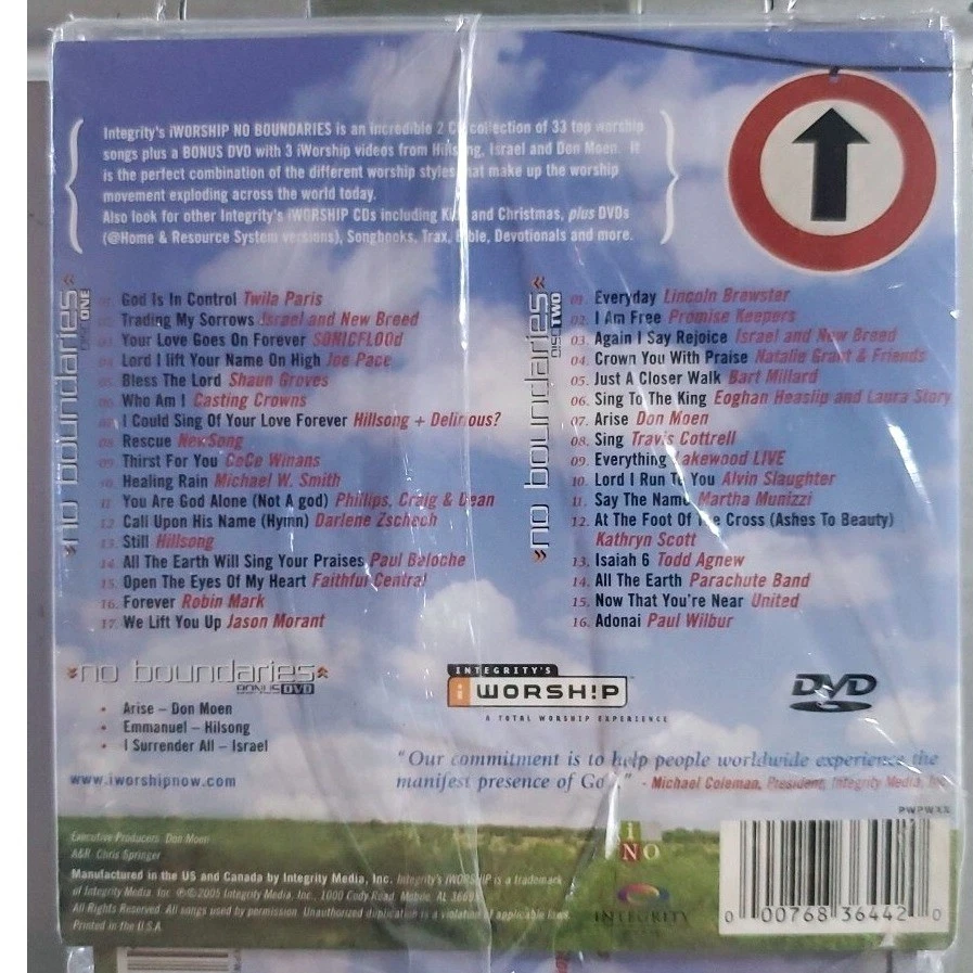 Integrity iWorship NO BOUNDARIES 2CD DVD Set 2005 Sealed New Worship Hillsong - Image 2 of 3