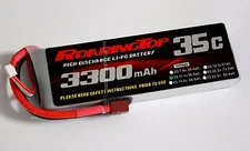 RoaringTop LiPo Battery Pack 35C 3300mAh 3S 11.1V with Deans Plug