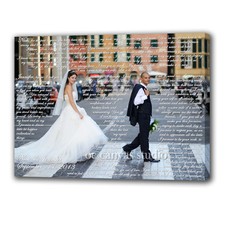  Your photo print to canvas. Customized with vows, lyrics, poem, quotes.