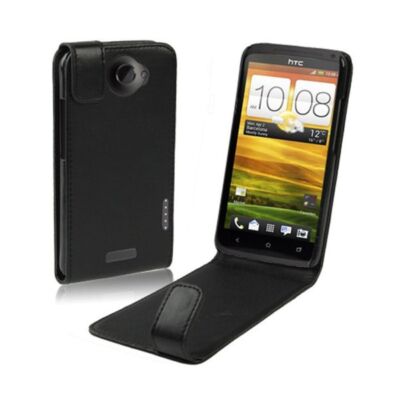 Schutzhülle Flip Tasche für HTC One X S720e Schwarz