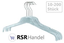10-200 Kleiderbügel Kunststoff Klar Transparent Hemdenbügel Blusenbügel RFO NEU