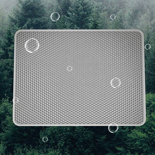 Double Layer Cat Litter Mat Non-Slip Washable Pad for Cats Litter Box, Paw Clean - Picture 11 of 17