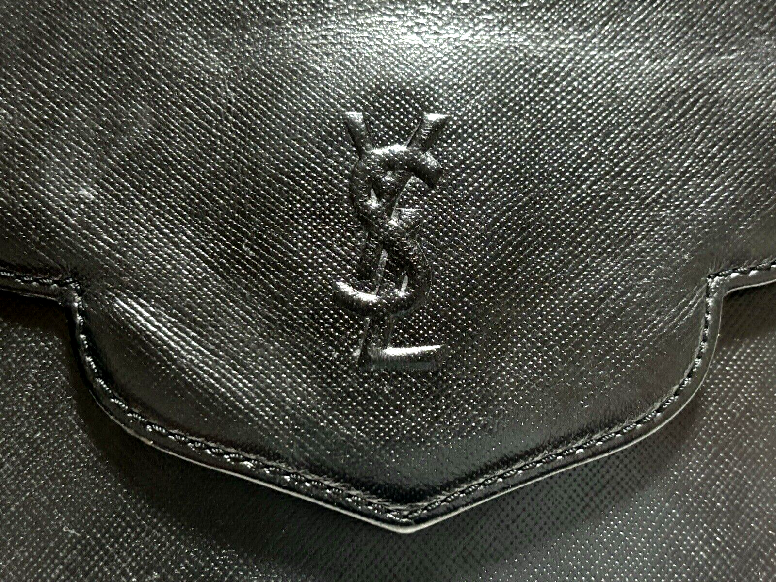 Borsa a tracolla Yves Saint Laurent vintage YSL in pelle nera autentica