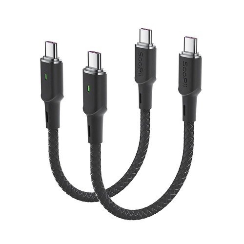 SOOPII 2 Pack PD USB C to USB C Cable 100W Type C Cable with Smart LED Indicator - Picture 9 of 12