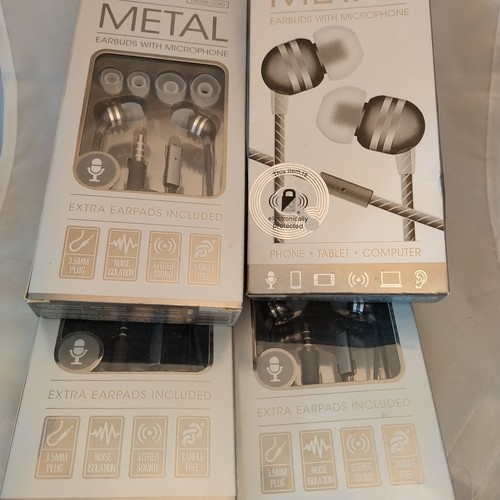 Sentry Metal Earbuds Lot Of 4