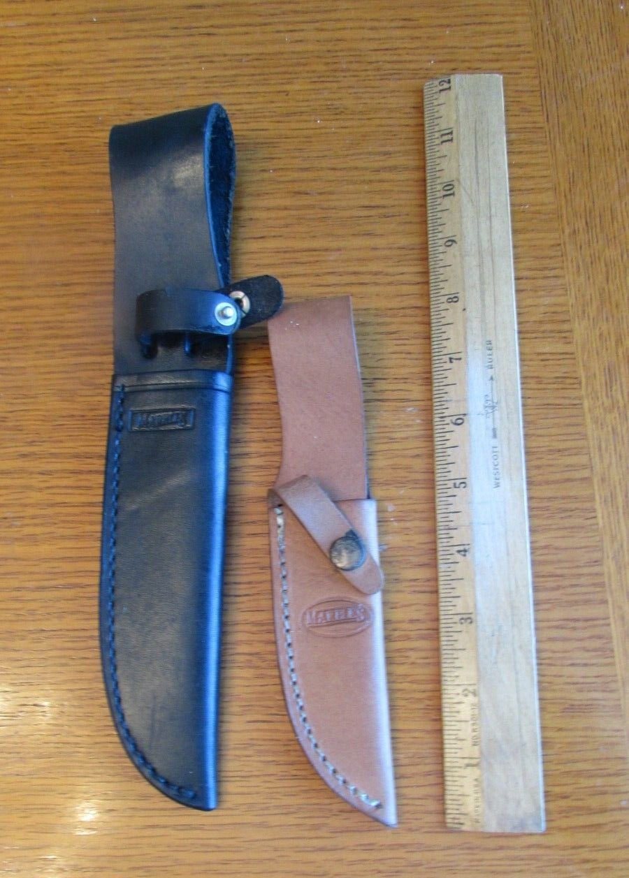 2 Marbles Knife SHEATHS Black & Brown Leather eBay