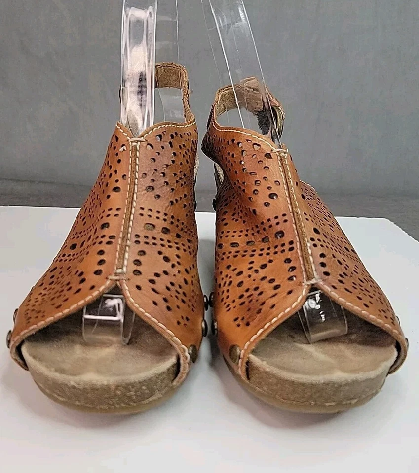 Босоножки Pikolinos Benissa на танкетке с заклепками с открытым носком 37 женские размер 6,5-7 - Изображение 3 из 4