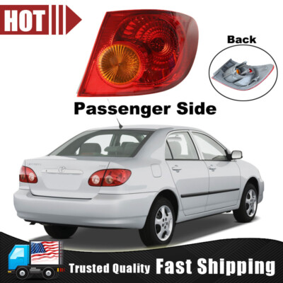 Passenger Side Rear Tail Light – Fits Toyota Corolla 2003-2008 (Outer, Red Lens)