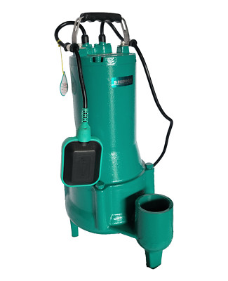 0.5 Hp Submersible Sewage Pump, 220V/1Ph, 29 Ft Max Head, NPT2'', 50WQD0.37-4PF