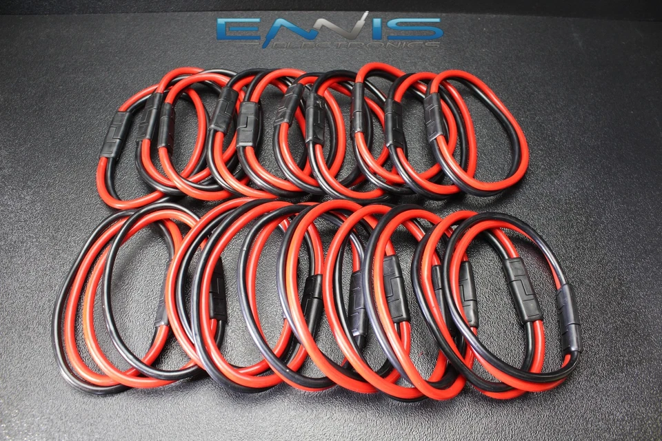 (20) 14 GAUGE QUICK DISCONNECT 2 PIN 10'' LEAD AWG WIRE HARNESS AQK-12-14BG - Image 3 of 4