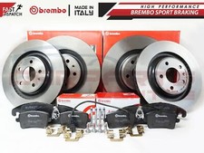 FOR AUDI A4 A5 S4 S5 Q5 08-11 FRONT REAR GENUINE BREMBO COATED BRAKE DISCS PADS