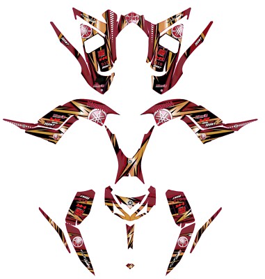 Fits Yamaha Raptor 700R Graphics Kit 2013 TO 2024 decal KIT stickers