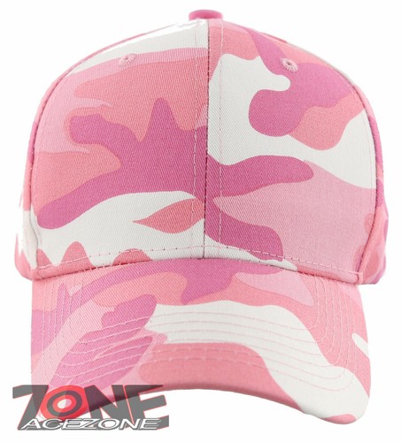PINK CAMOUFLAGE BASEBALL CAP HAT PINK 