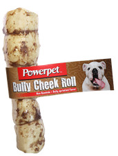 Powerpet: Bully Beef Cheek Rolls 6"-8"-Natural Dog Chews- BRC Certified