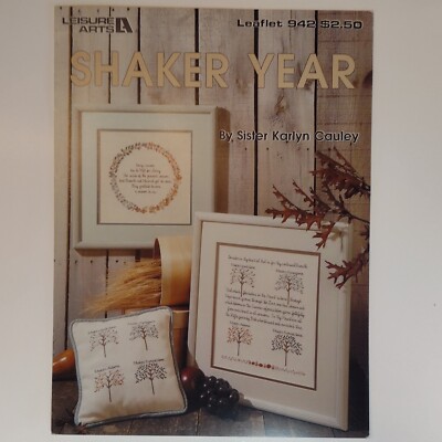 Shaker Year 4 Seasons Cross Stitch Designs Leisure Arts Leaflet #942  1990 Copy