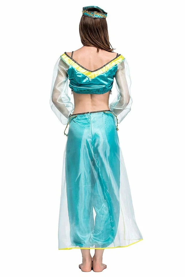 Aladdin Animación Princesa Árabe Jazmín Disfraz Juegos con disfraces Halloween Adulto Corona Foto 3 de 4