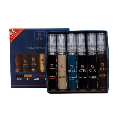 Otto Weekly Pocket Perfume Set of 6 different scents (Rare & Unique, for Men)