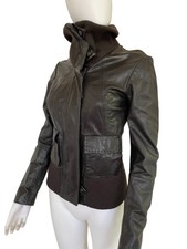 Nwt New June Womens Leather Motorcycle Jacket Black Size S