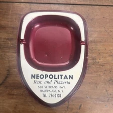 Vintage Metal Ashtray Neapolitan Restaurant And Pizzeria Hauppage NY