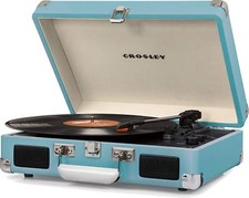 Record Player Vintage Suitcase Turntable Variable Viynl Bluetooth Enabled Album