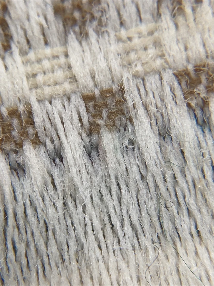 Vintage Woven Brown Cream And Pink Striped Upholstery Fabric 46” By 58”Wide - Image 4 of 4