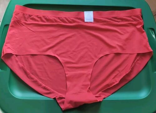 NWT Women’s Auden Brief Underwear Panties bonded edge Size 3X (24-26) red