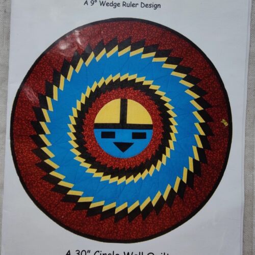 Sun Kachina Native American Southwestern Desert 30" Circle Wall Quilt 1994 Vtg - Picture 2 of 24