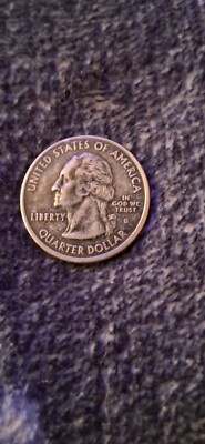 Rare 1999 D Gold Georgia State Quarter Error. Struck On