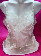   VTG Vassarette SZ L Ivory Lace Trim Camisole