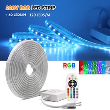 230V LED Strip Streifen RGB Dimmbar Lichtleiste Lichtband Licht Schlauch IP67