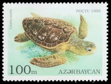 AZERBAIJAN 521 - Loggerhead Turtle "Caretta caretta" (pb76248)