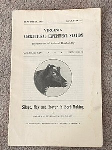 Virginia Agricultural Experiment Station Bulletin 1905 Silage Hay And Stover