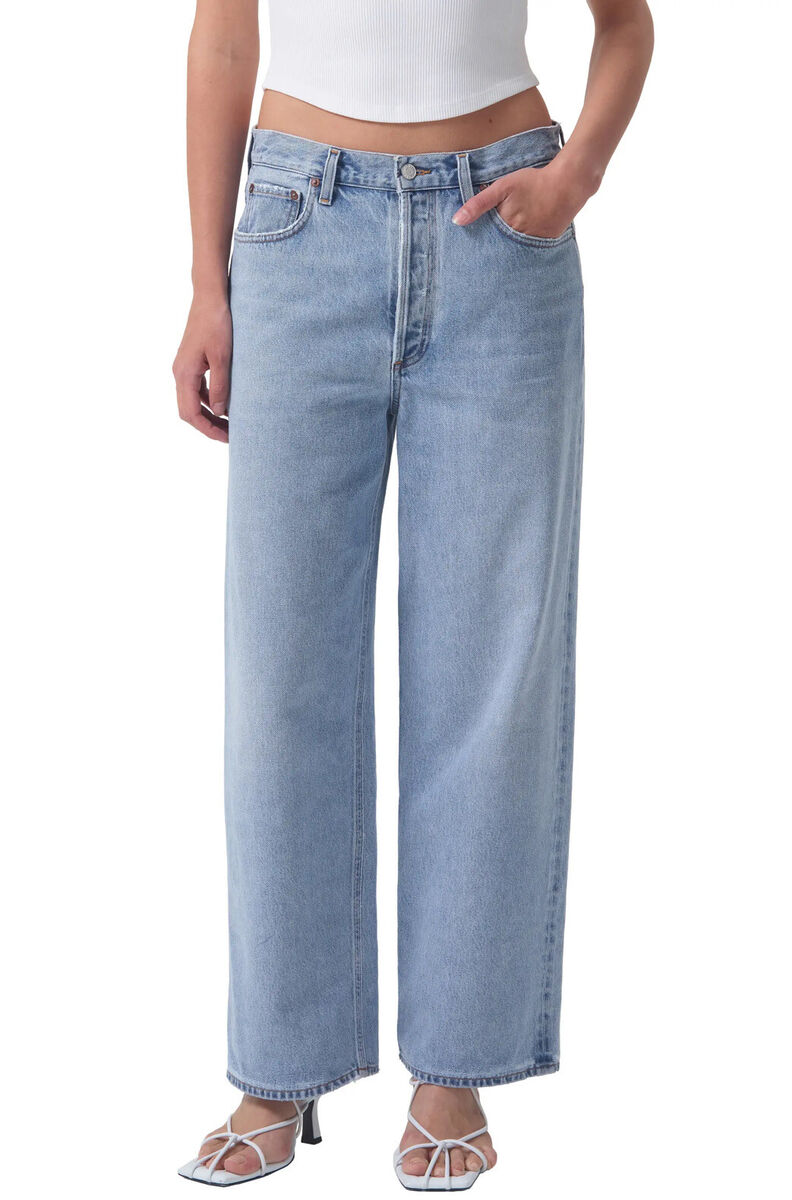 AGOLDE Women's Low Rise Slung Baggy Jeans Void Light Indigo AGOLDE Women's Low Rise Slung Baggy Jeans Void Light Indigo
